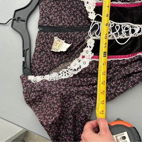 Gunne Sax Prairie Dress 70s Maxi Floral Lace Long Sleeves Vintage Renaissance - Picture 9 of 10